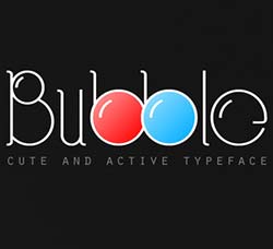 气泡风格字体：Bubble Typeface